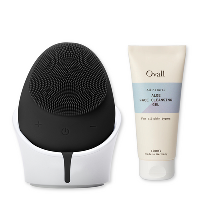 Ovall™ 2 Gesichtsreinigungsbürste Bundle - Schwarz - ovallskincare