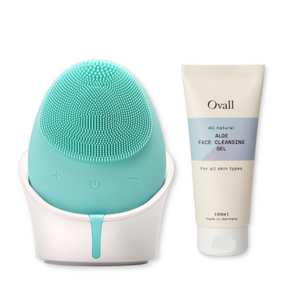 Ovall™ 2 Gesichtsreinigungsbürste Bundle - Grün - ovallskincare